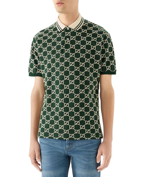 gucci gg logo polo|Gucci polo shirt for men.